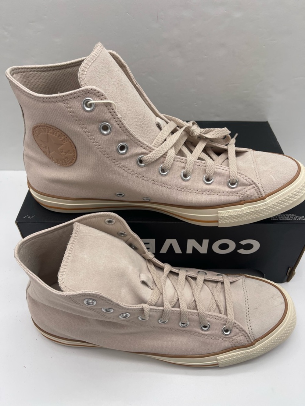 Converse Mens CTAS Hi Warm Clay Nachetta Beige A11454C High Top Sneakers Classic - Picture 4 of 16